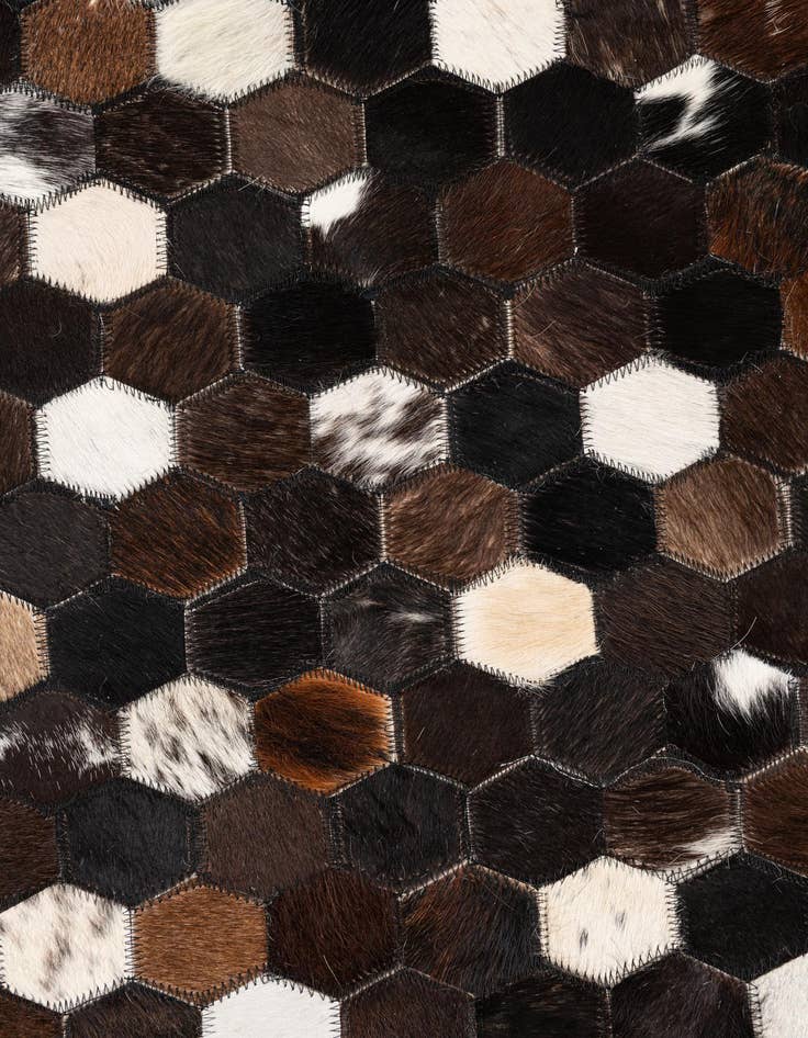 Detail image of  5' 2 x 8' Cowhide Leather Rug