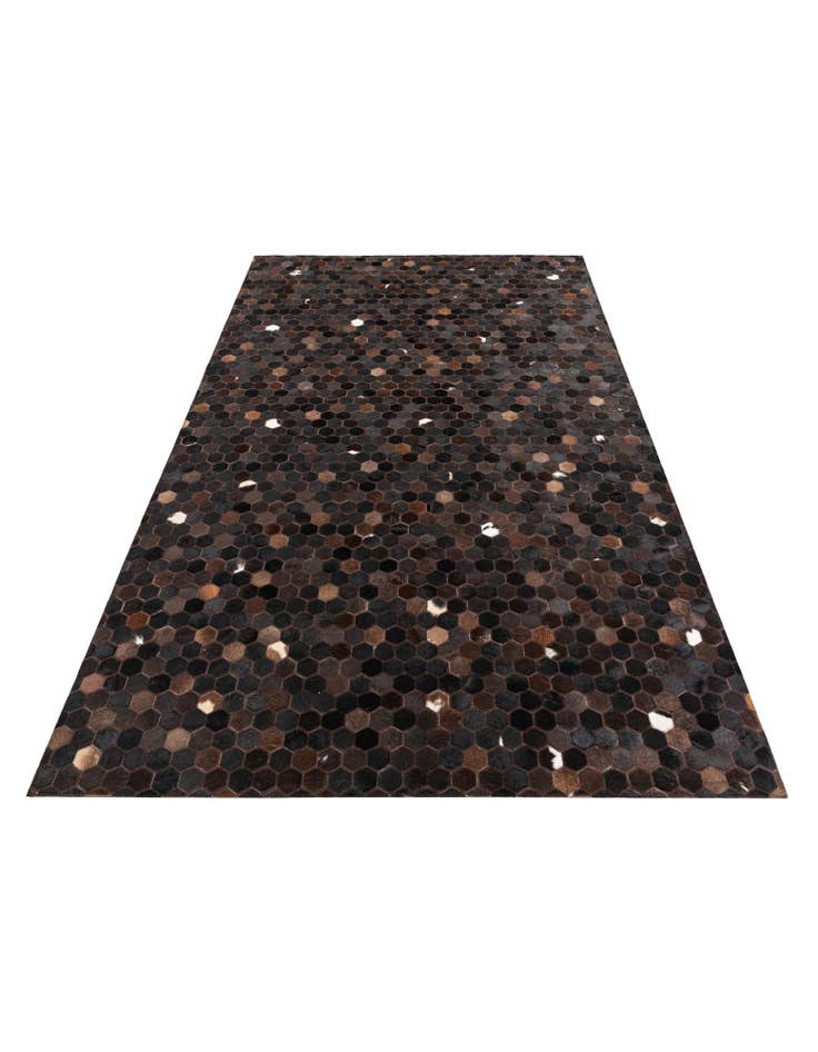 Detail image of  5' 1 x 8' 2 Cowhide Leather Rug