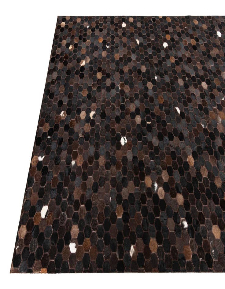 Detail image of  5' 1 x 8' 2 Cowhide Leather Rug