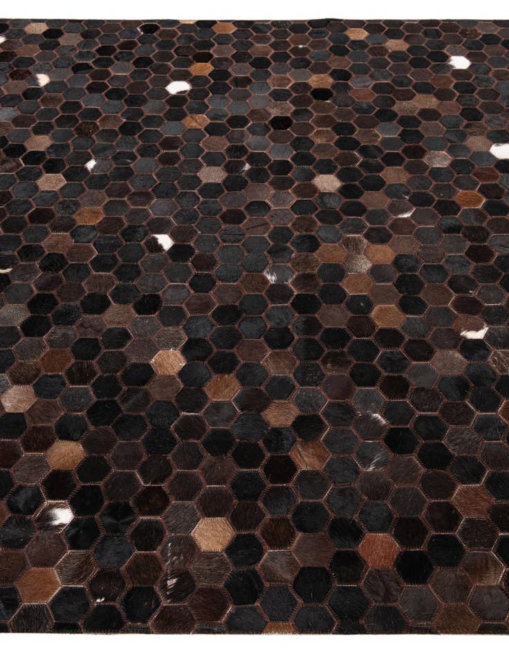 Detail image of  5' 1 x 8' 2 Cowhide Leather Rug