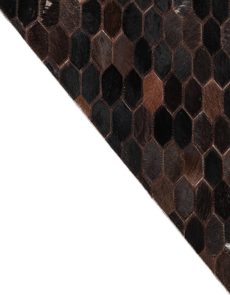 Detail image of  5' 1 x 8' 2 Cowhide Leather Rug