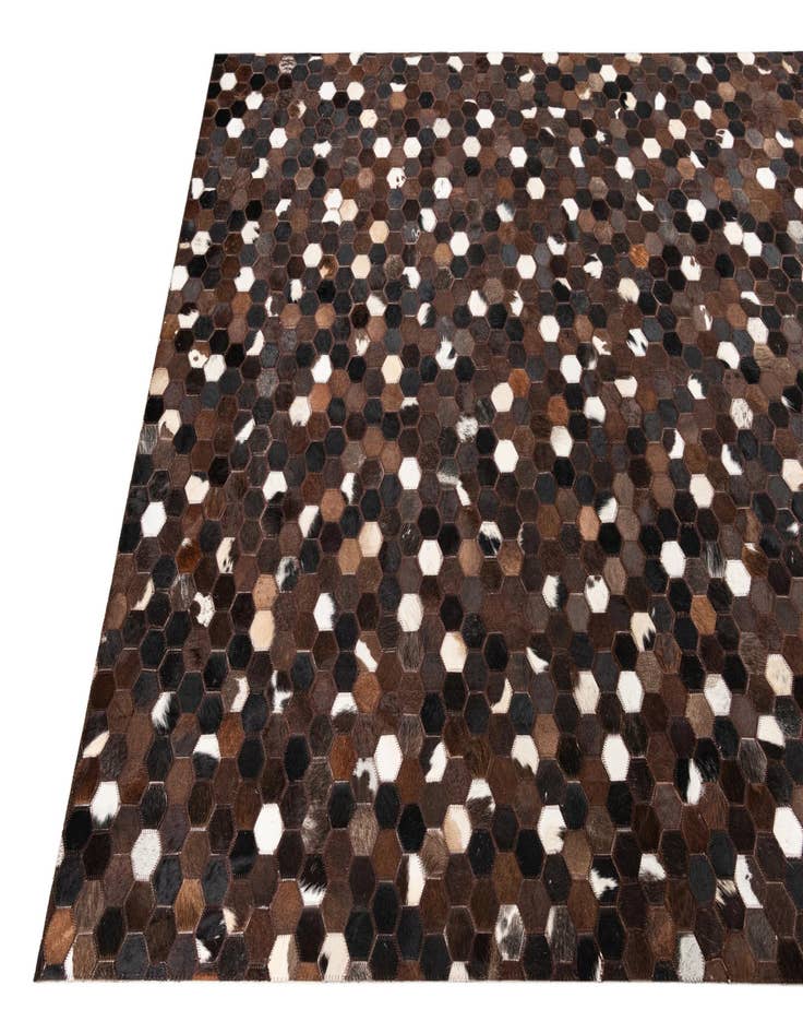 Detail image of  5' 1 x 8' Cowhide Leather Rug