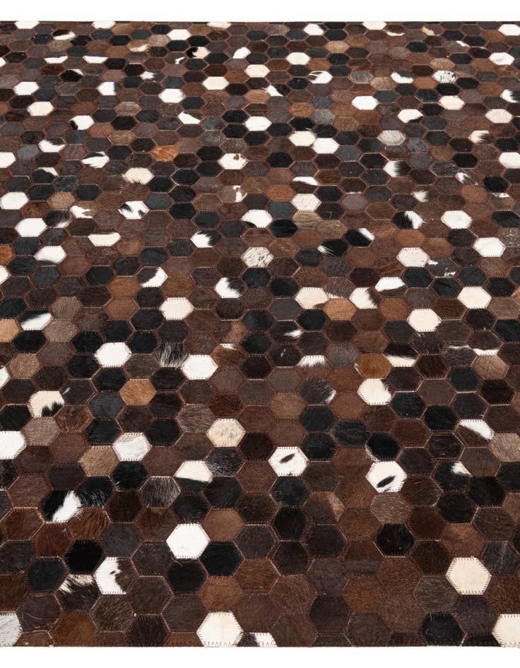Detail image of  5' 1 x 8' Cowhide Leather Rug