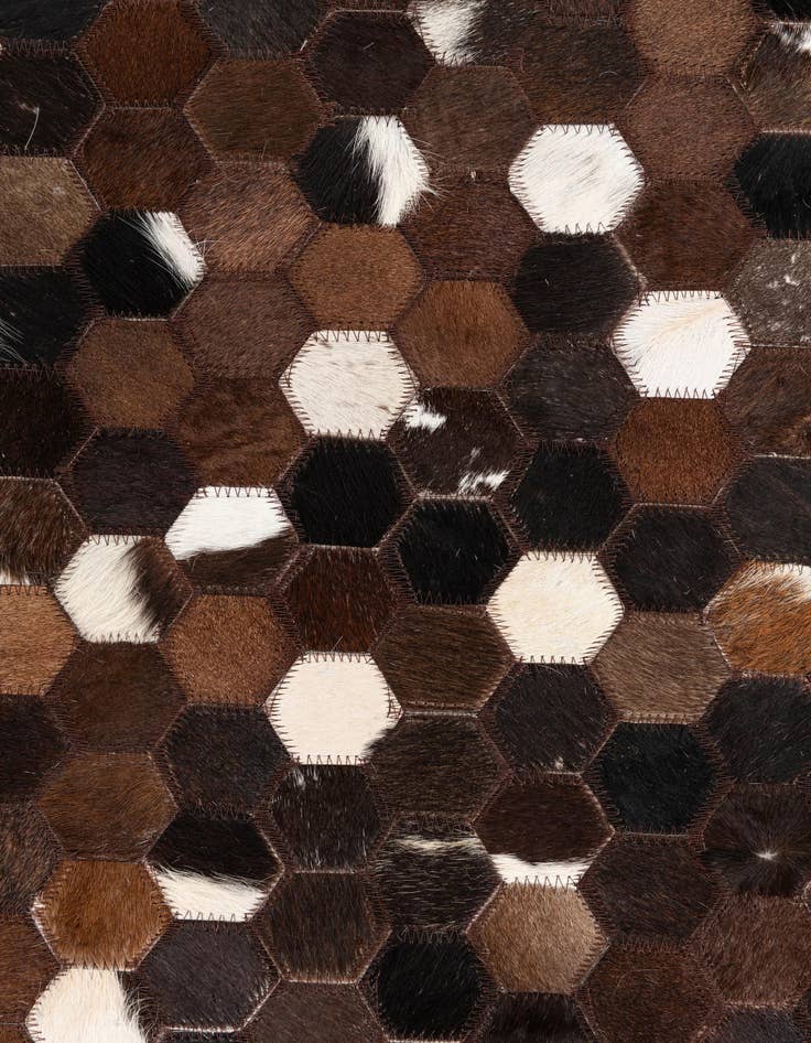 Detail image of  5' 1 x 8' Cowhide Leather Rug
