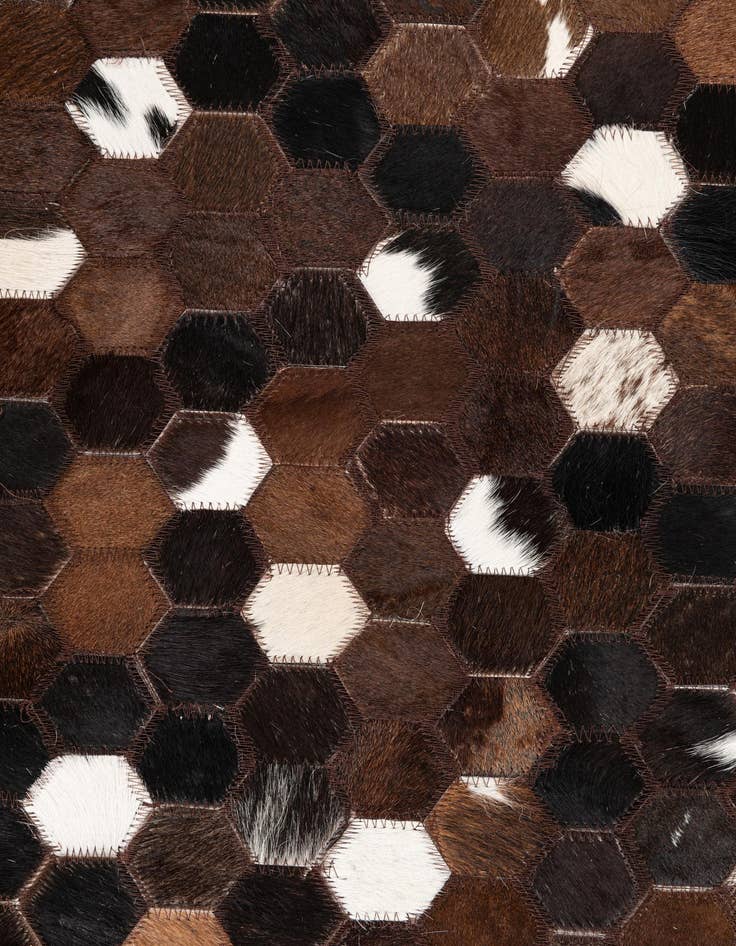 Detail image of  5' 1 x 8' Cowhide Leather Rug