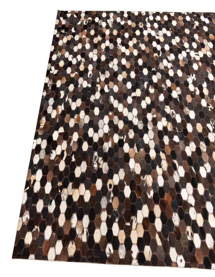 Detail image of  5' x 7' 10 Cowhide Leather Rug