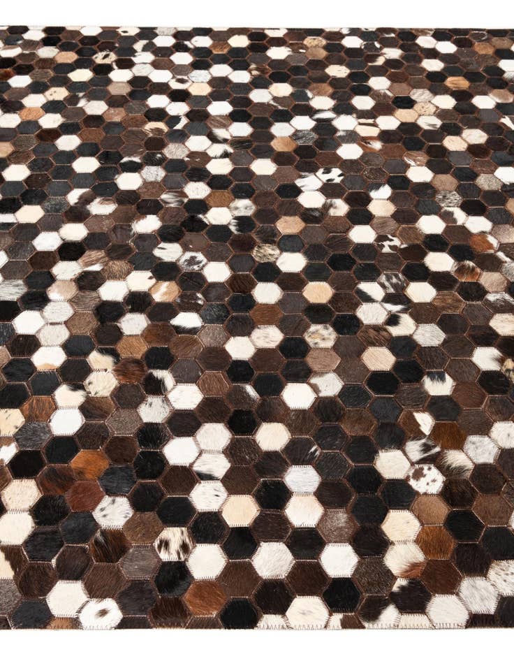 Detail image of  5' x 7' 10 Cowhide Leather Rug