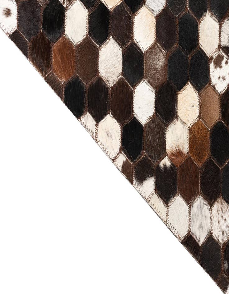Detail image of  5' x 7' 10 Cowhide Leather Rug