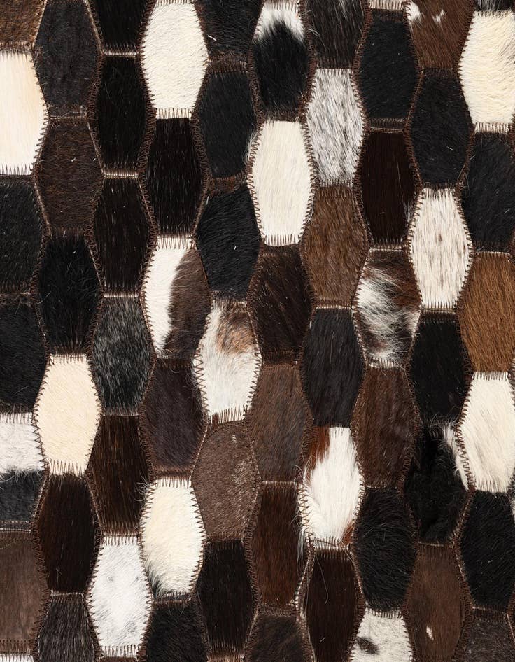 Detail image of  5' x 7' 10 Cowhide Leather Rug