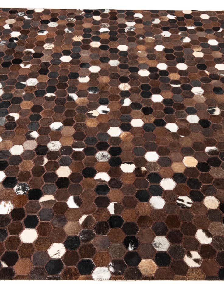Detail image of  5' x 8' 2 Cowhide Leather Rug
