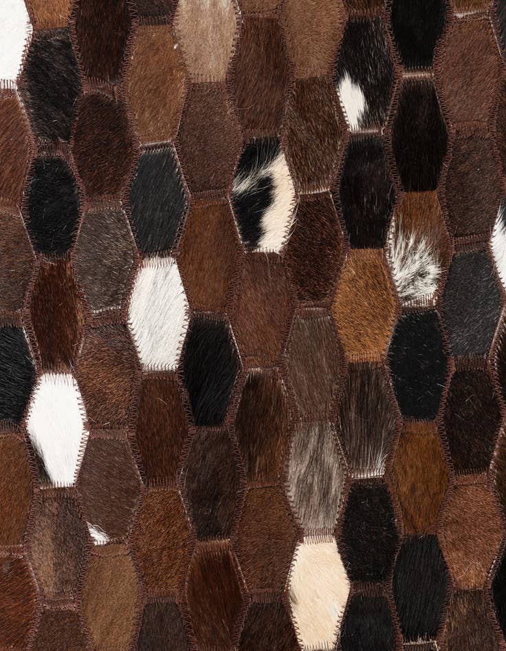 Detail image of  5' x 8' 2 Cowhide Leather Rug