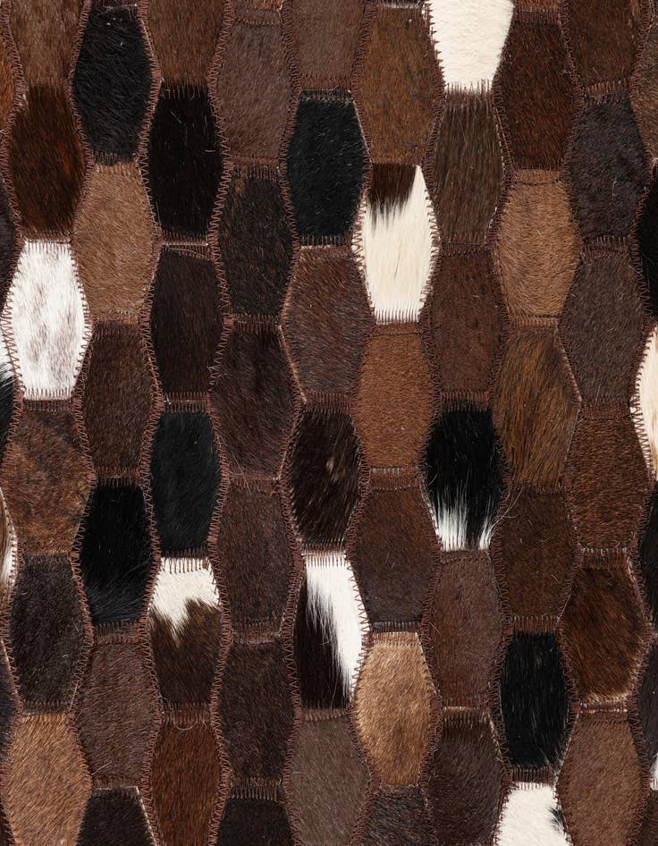 Detail image of  5' x 8' 2 Cowhide Leather Rug