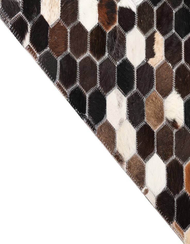 Detail image of  5' x 7' 10 Cowhide Leather Rug