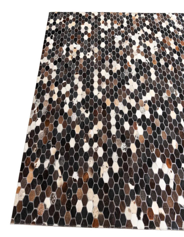 Detail image of  5' x 7' 10 Cowhide Leather Rug