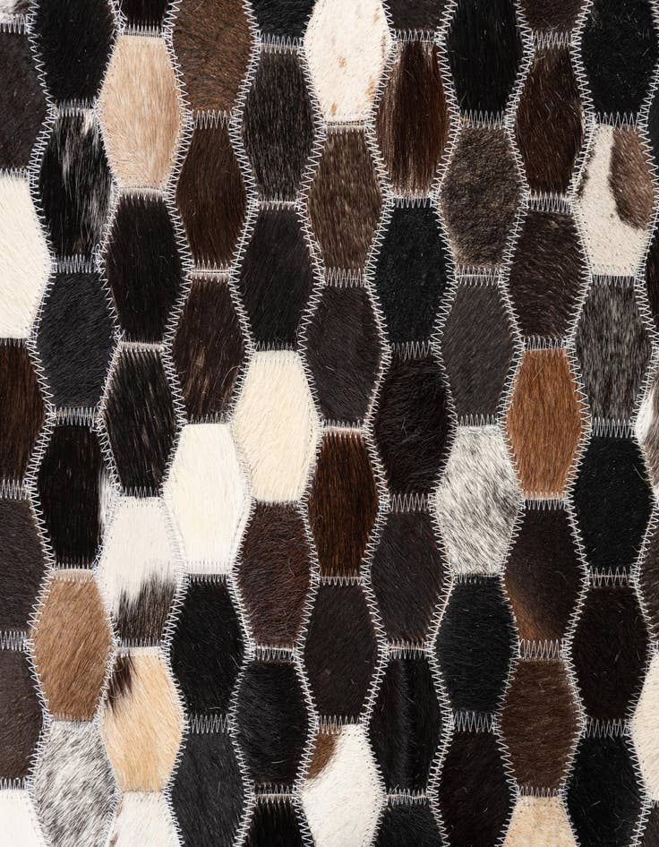 Detail image of  5' x 7' 10 Cowhide Leather Rug
