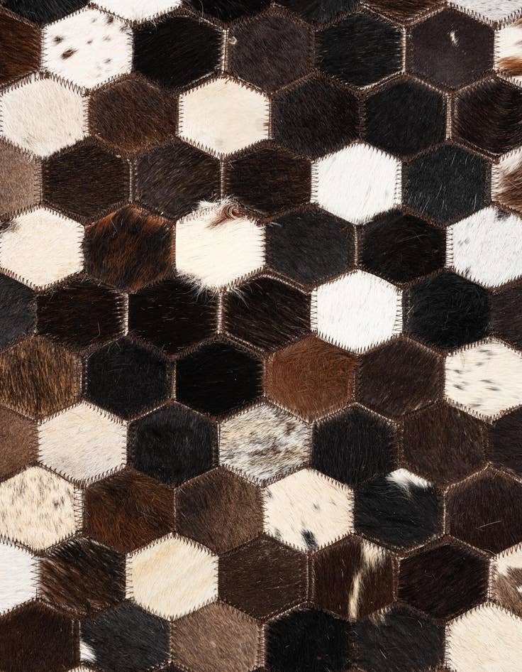 Detail image of  5' x 8' Cowhide Leather Rug