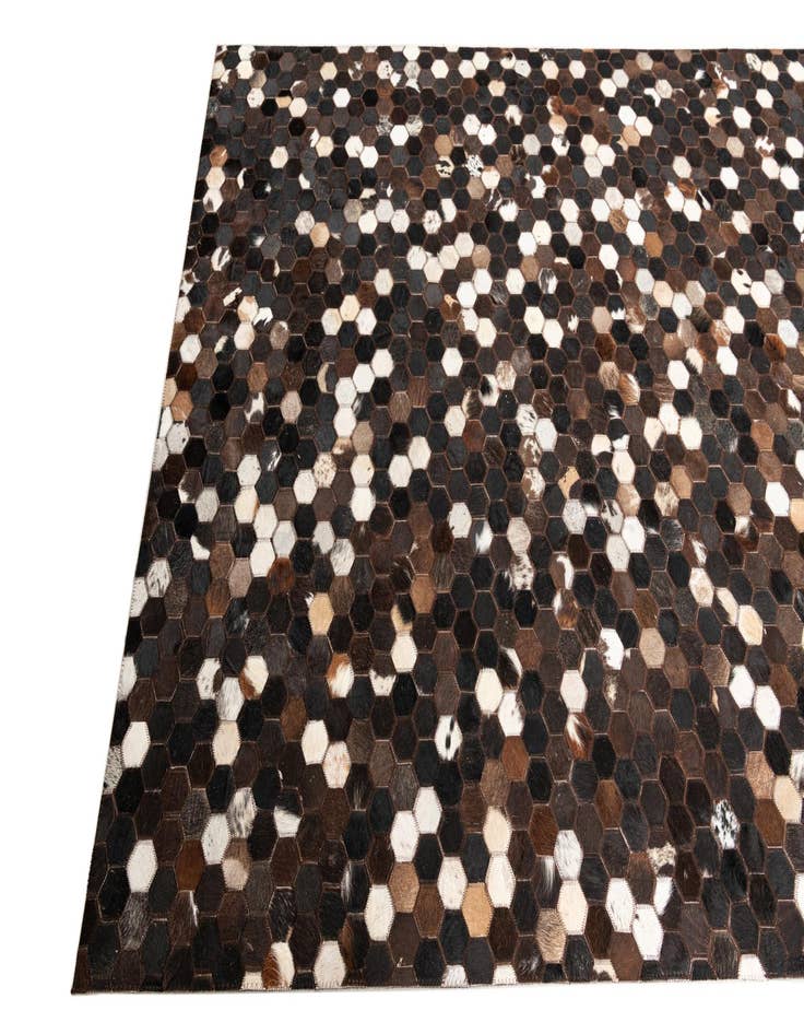 Detail image of  5' x 7' 10 Cowhide Leather Rug