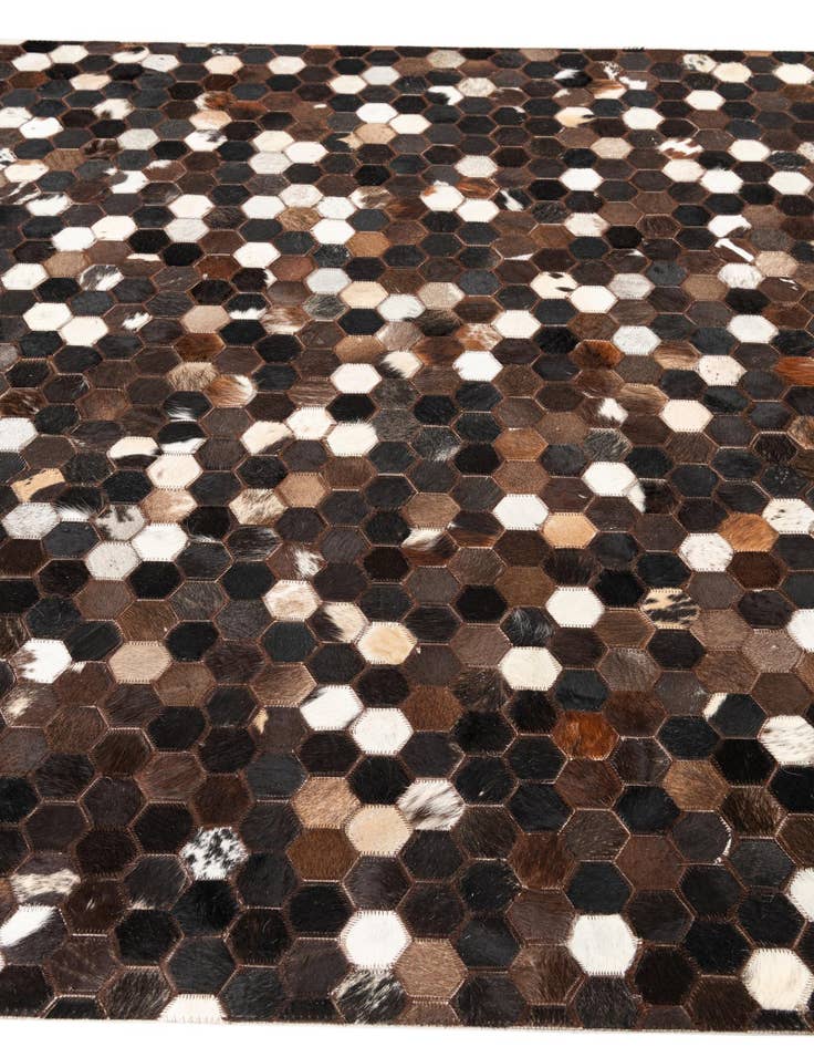 Detail image of  5' x 7' 10 Cowhide Leather Rug