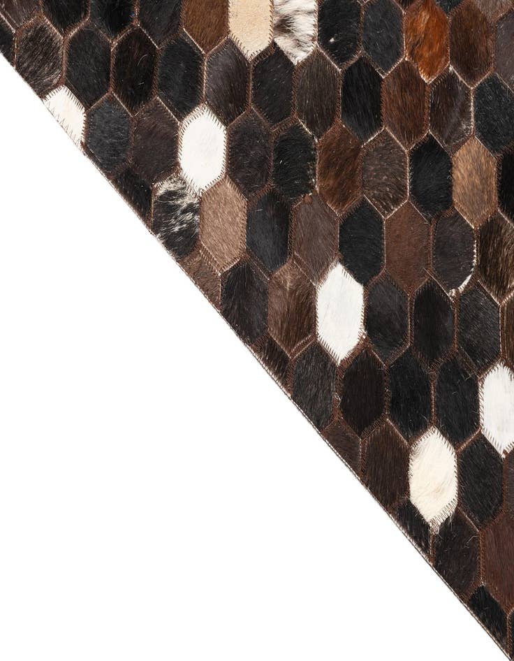 Detail image of  5' x 7' 10 Cowhide Leather Rug
