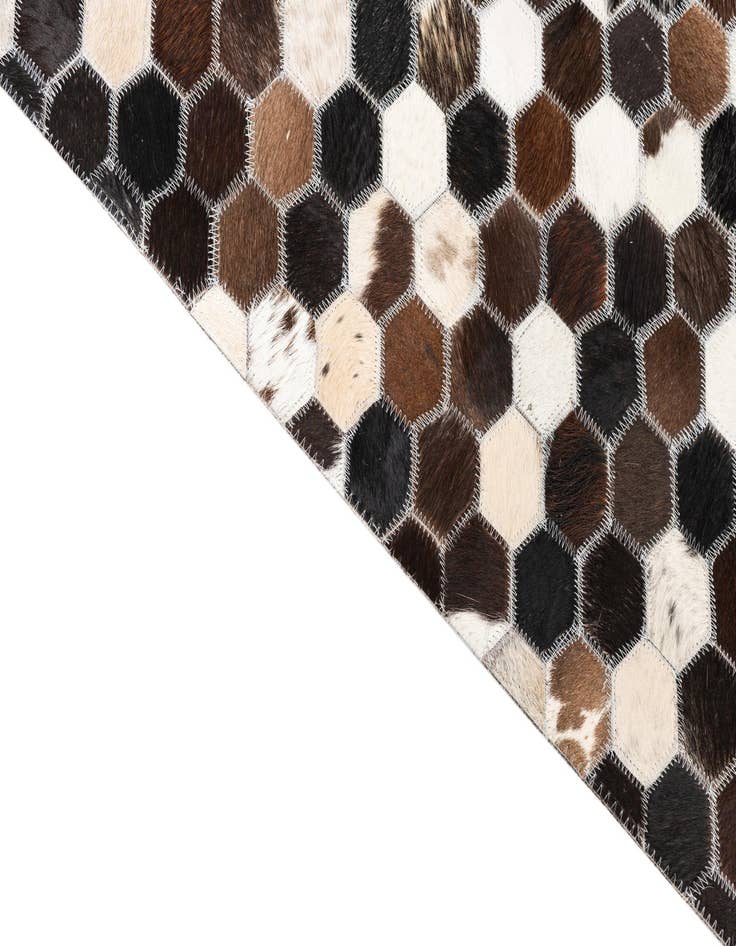 Detail image of  5' x 7' 9 Cowhide Leather Rug