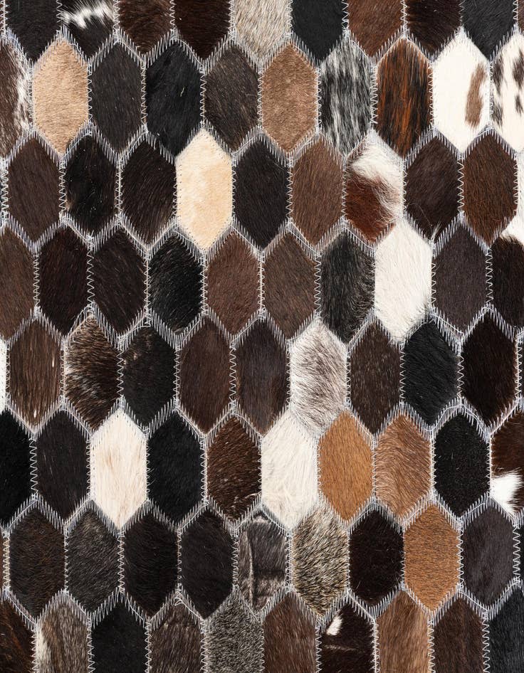 Detail image of  5' x 7' 9 Cowhide Leather Rug