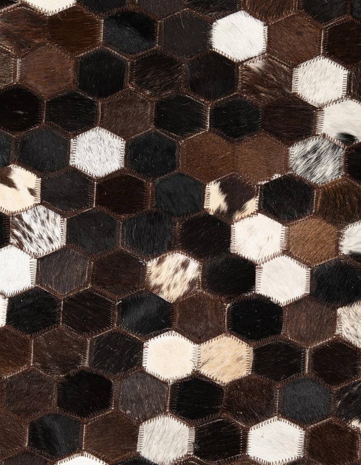 Detail image of  5' x 8' Cowhide Leather Rug