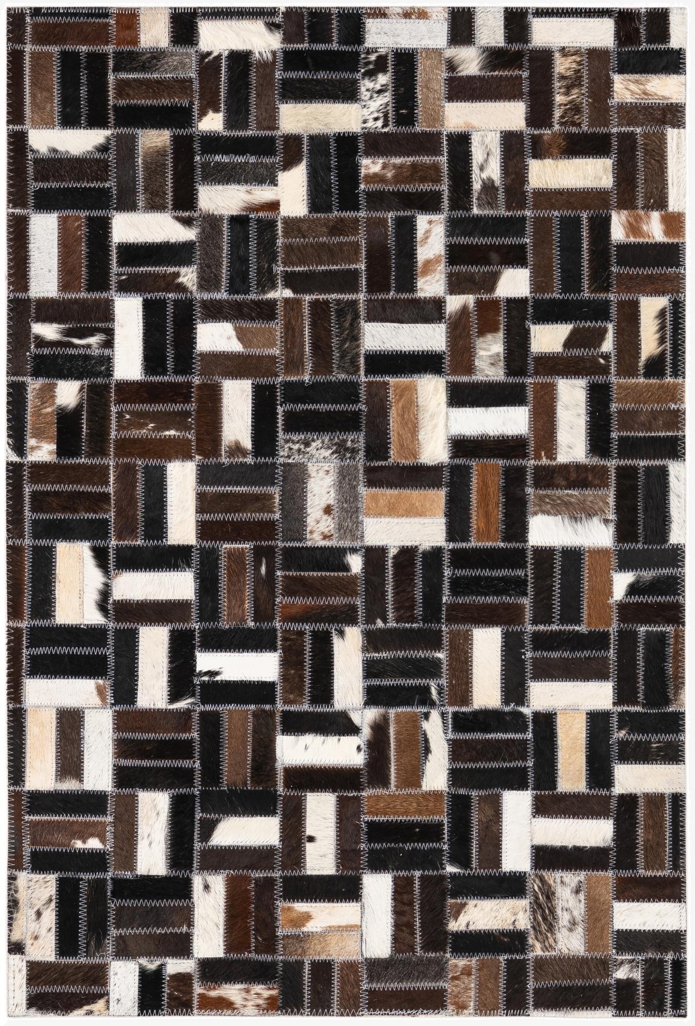 2' x 3' Cowhide Leather Rug