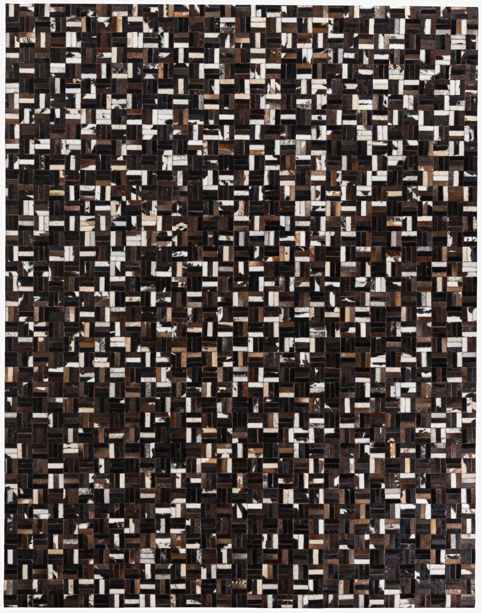  7' 8 x 9' 10 Cowhide Leather Rug