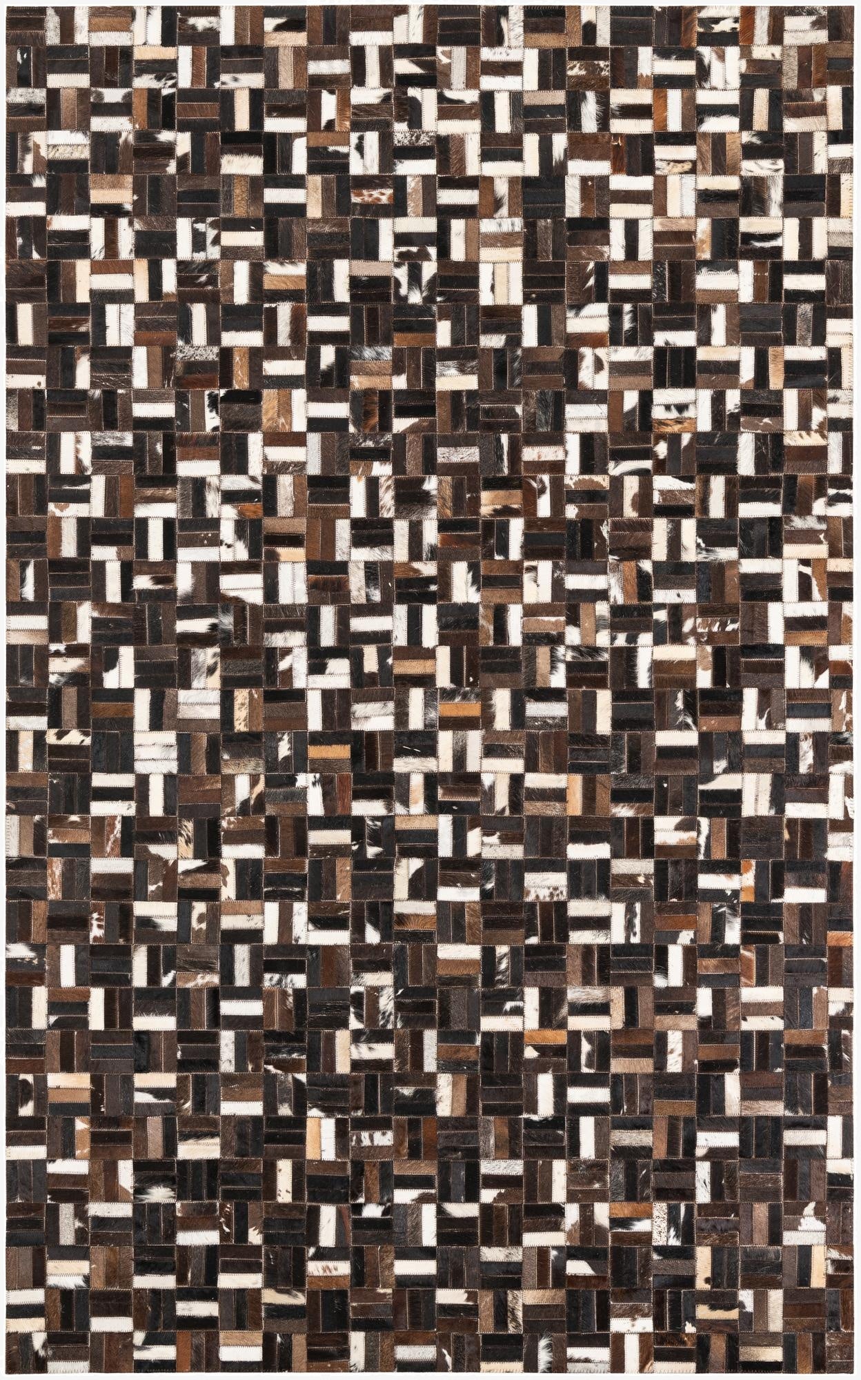  5' x 8' Cowhide Leather Rug