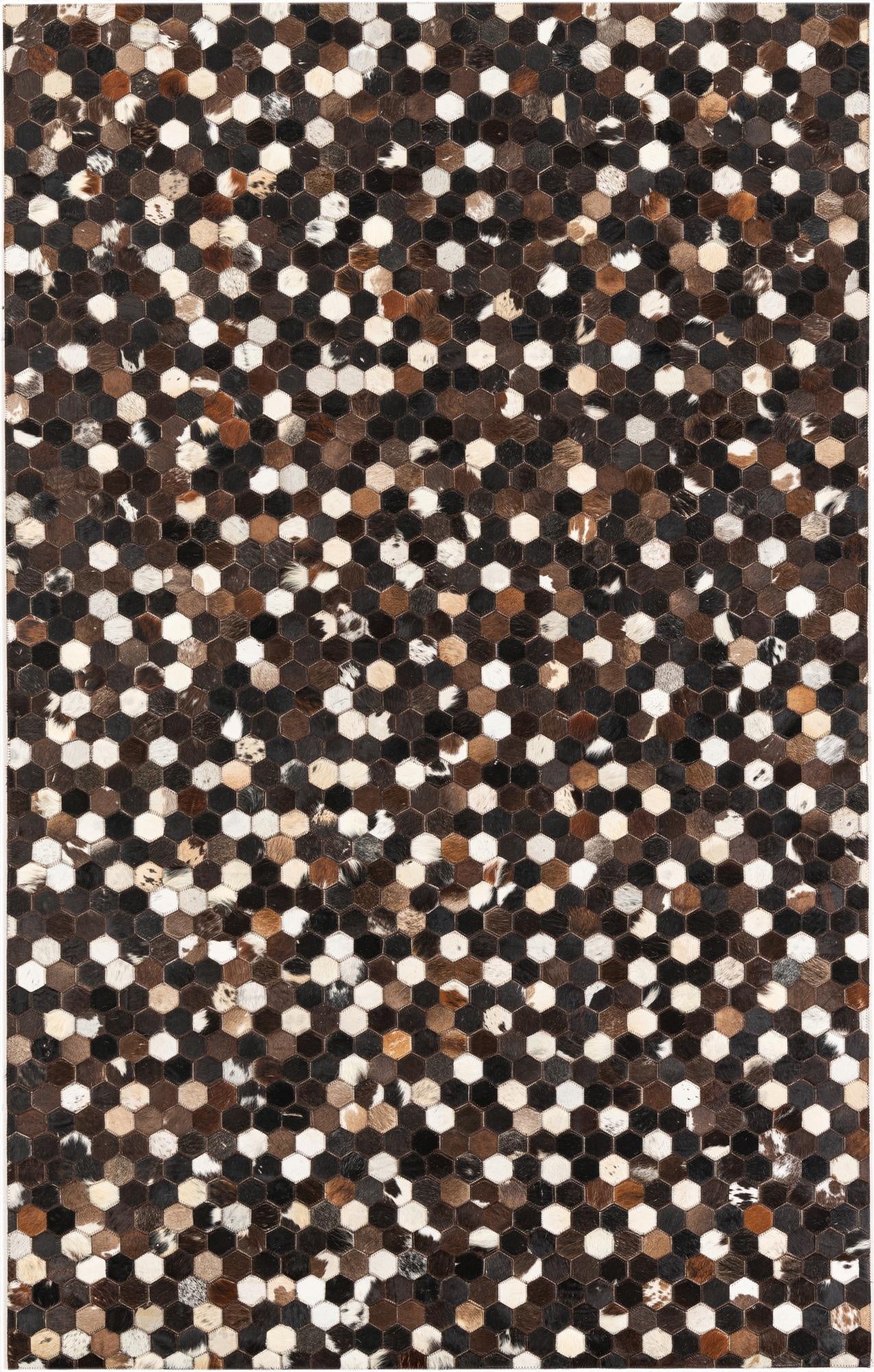  5' x 8' Cowhide Leather Rug
