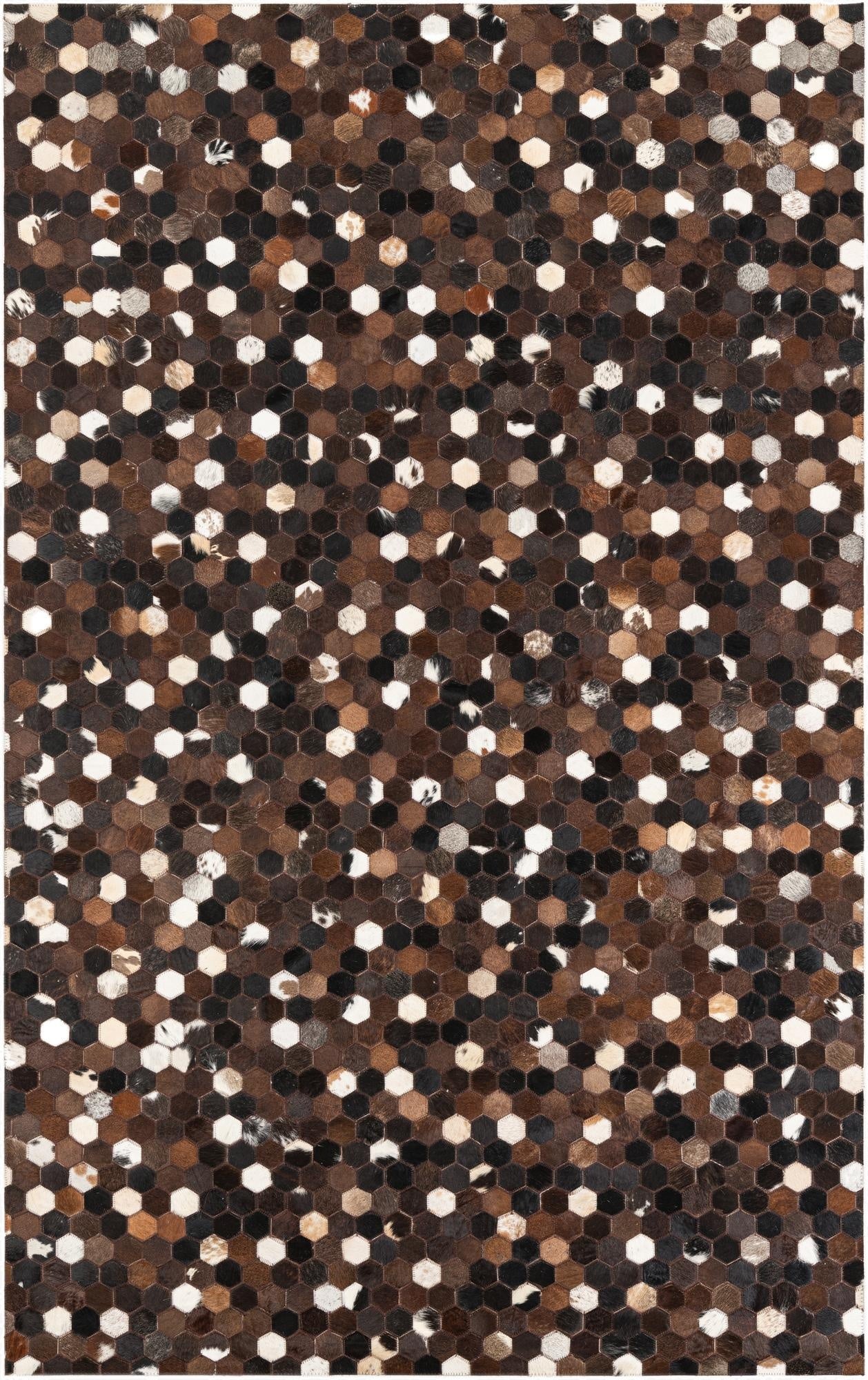  5' x 8' Cowhide Leather Rug