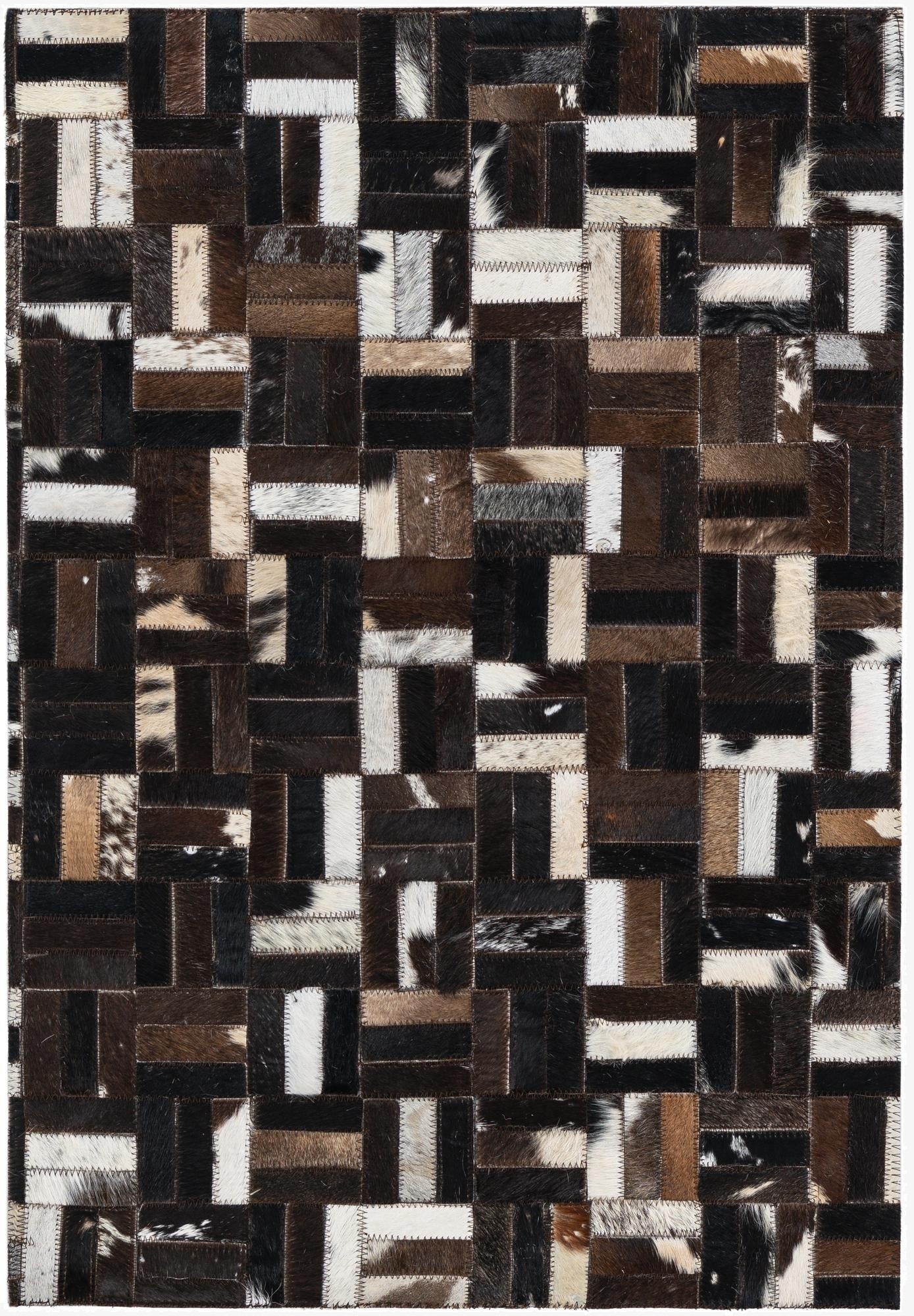  2' x 3' Cowhide Leather Rug