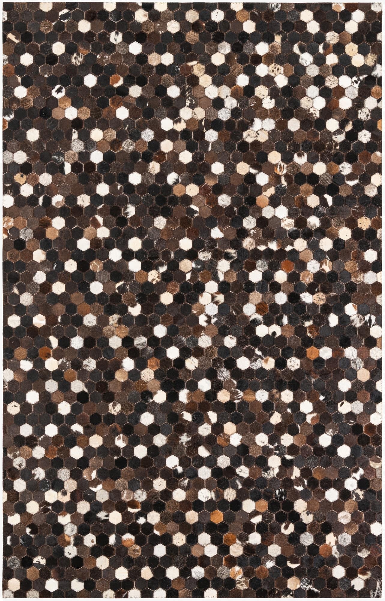  5' x 8' Cowhide Leather Rug