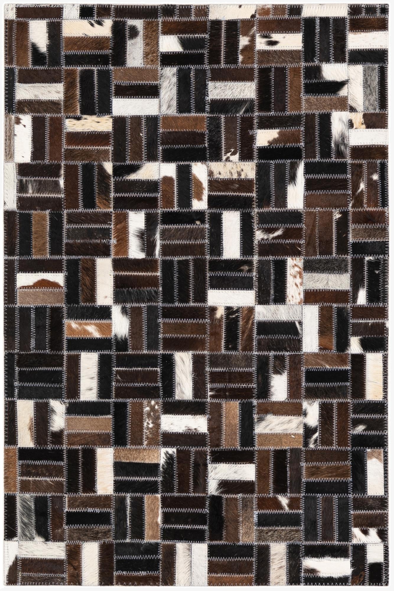  2' x 3' Cowhide Leather Rug