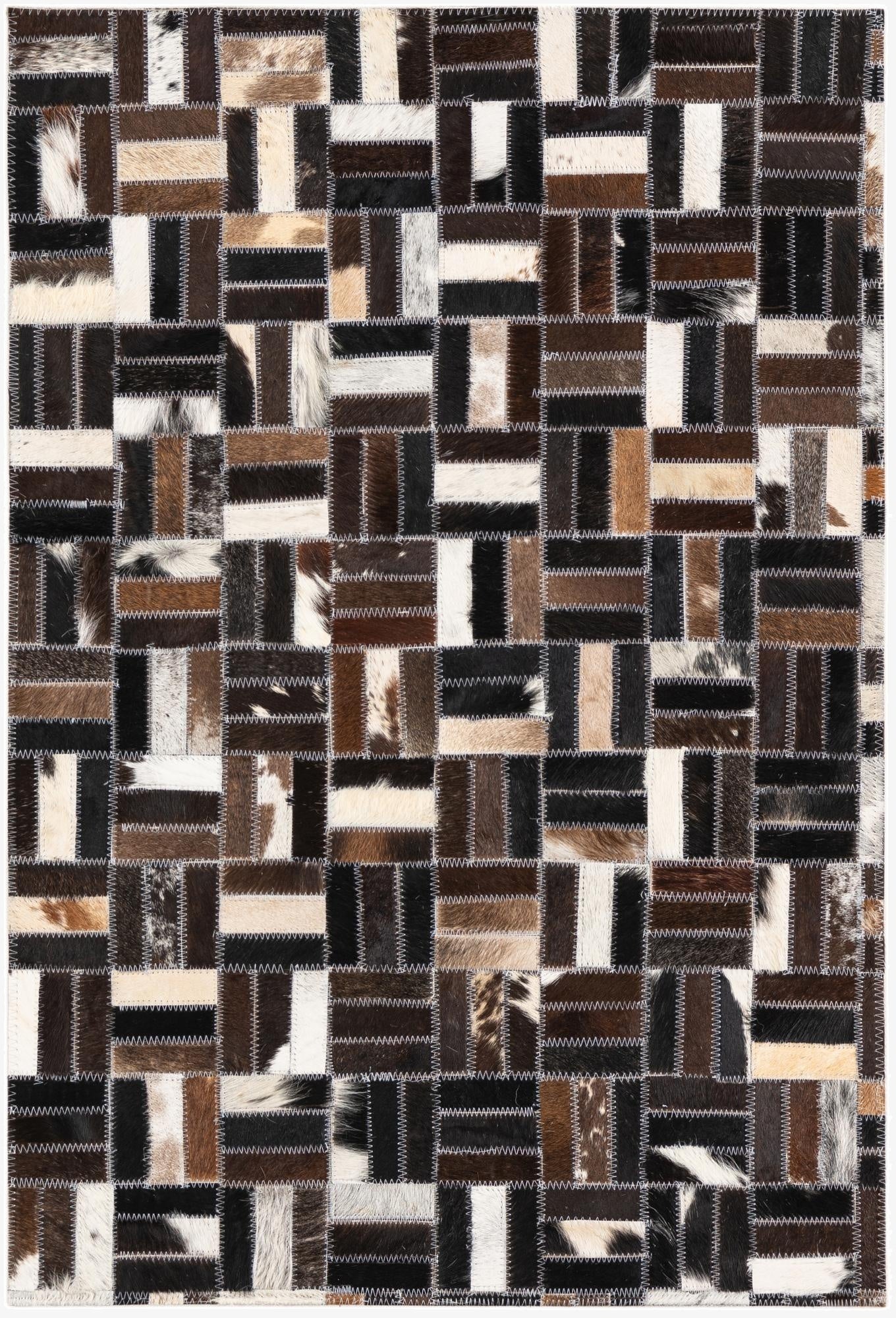  2' x 3' Cowhide Leather Rug