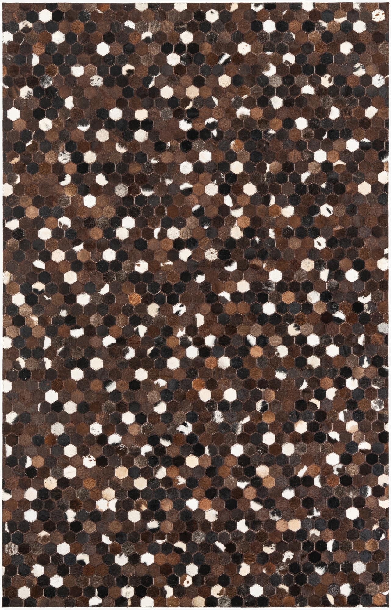  5' 1 x 8' Cowhide Leather Rug