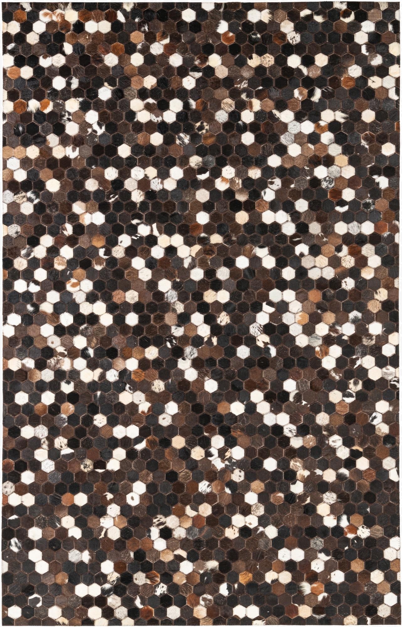  5' x 8' Cowhide Leather Rug