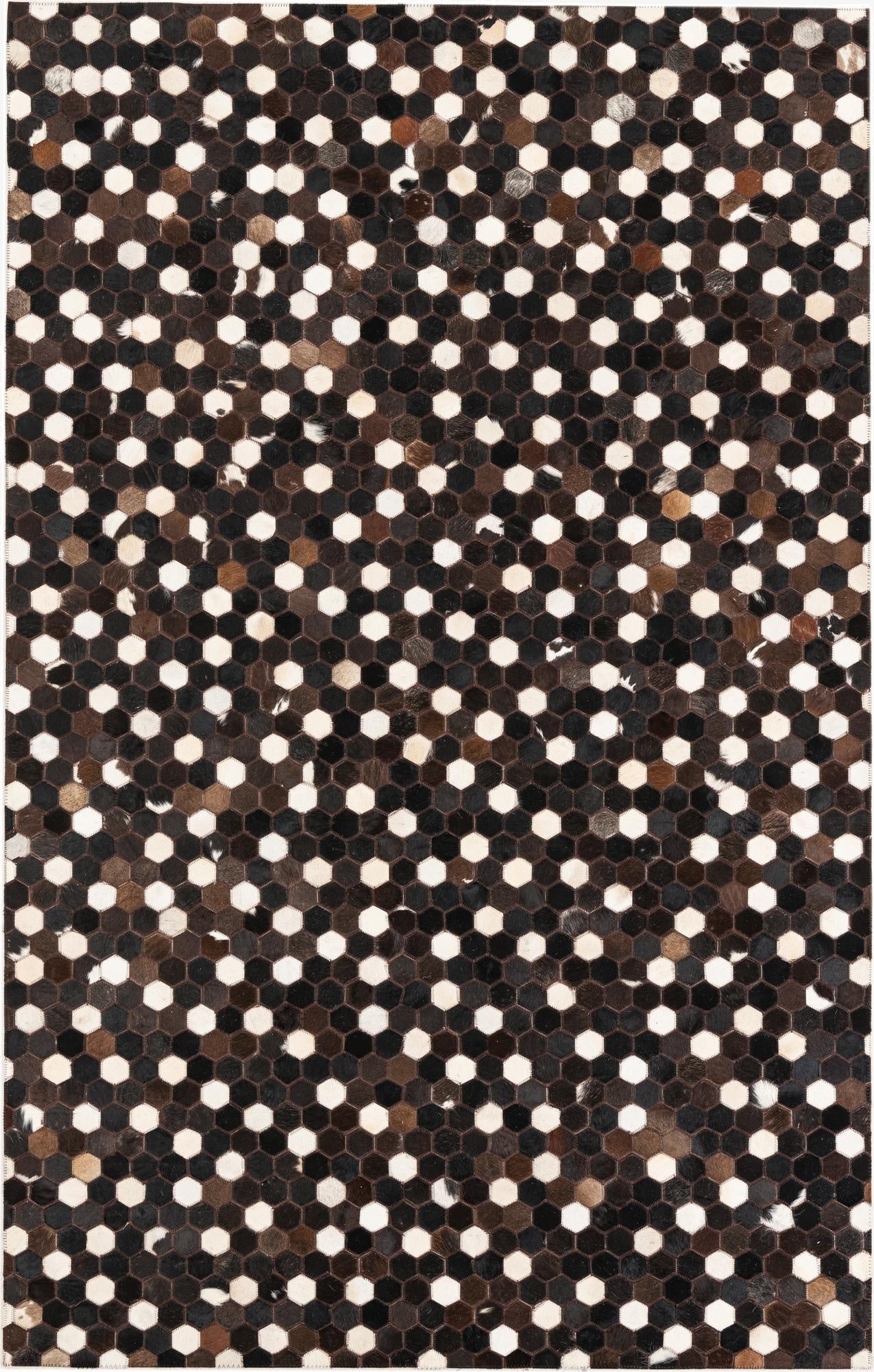  5' x 8' Cowhide Leather Rug