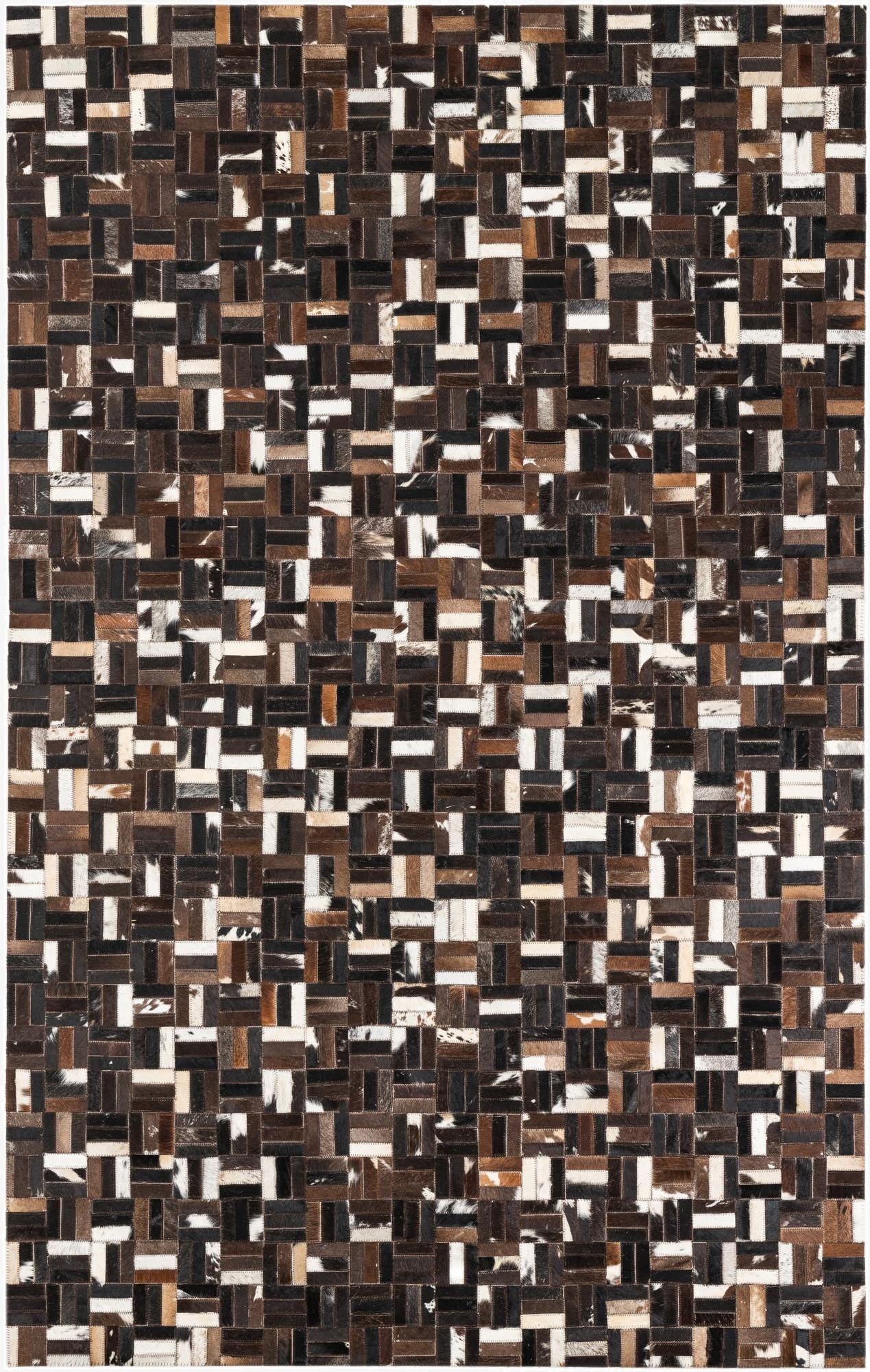  5' x 8' Cowhide Leather Rug