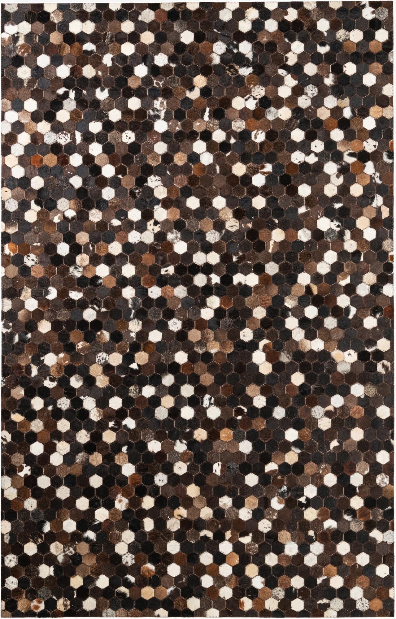  5' 1 x 8' Cowhide Leather Rug