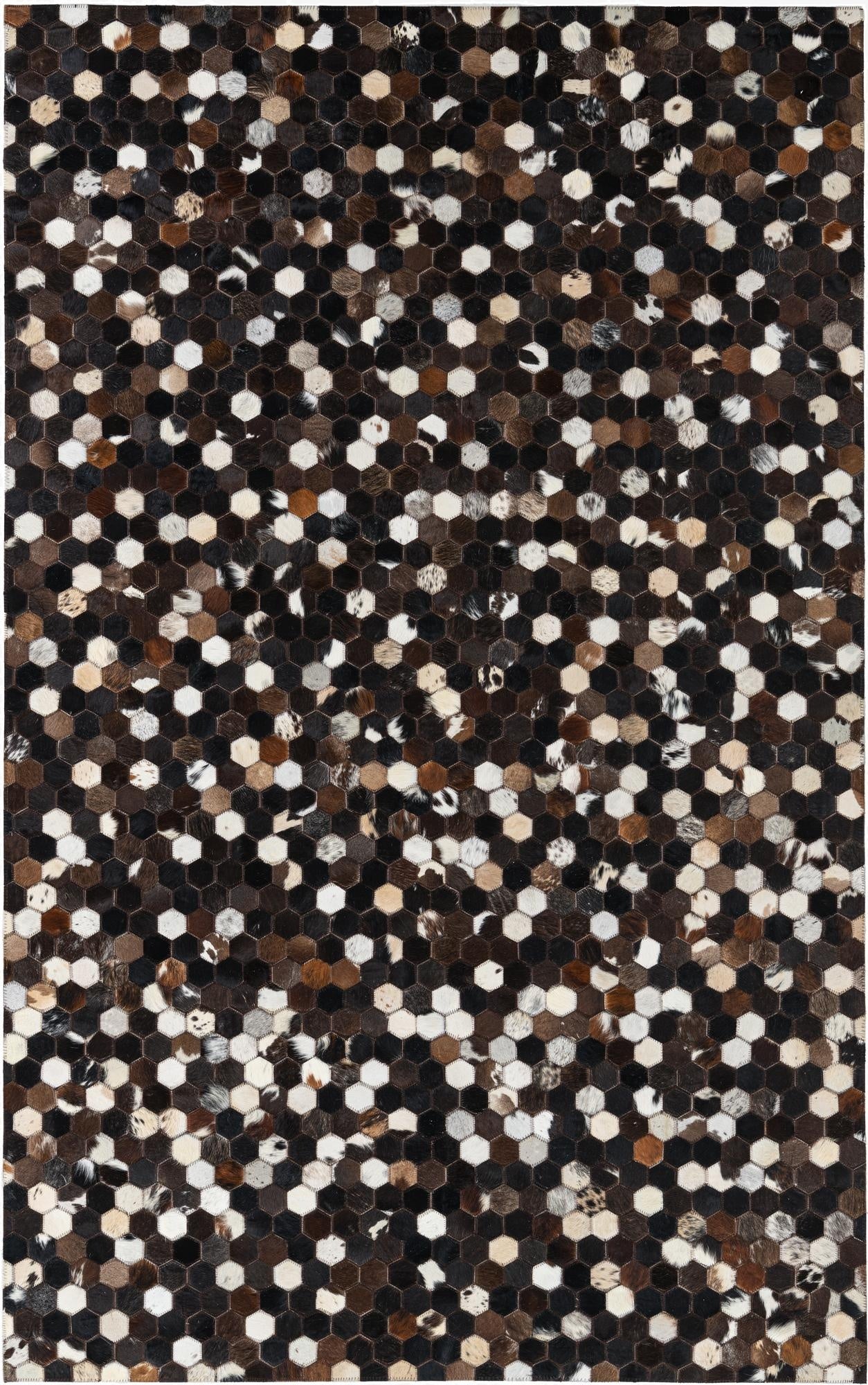  5' x 8' Cowhide Leather Rug