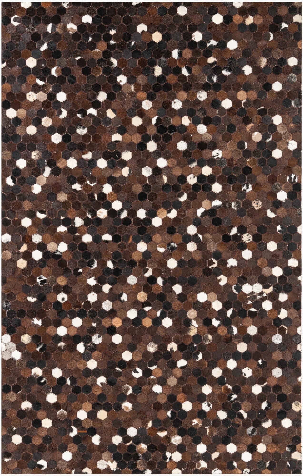  5' x 8' Cowhide Leather Rug
