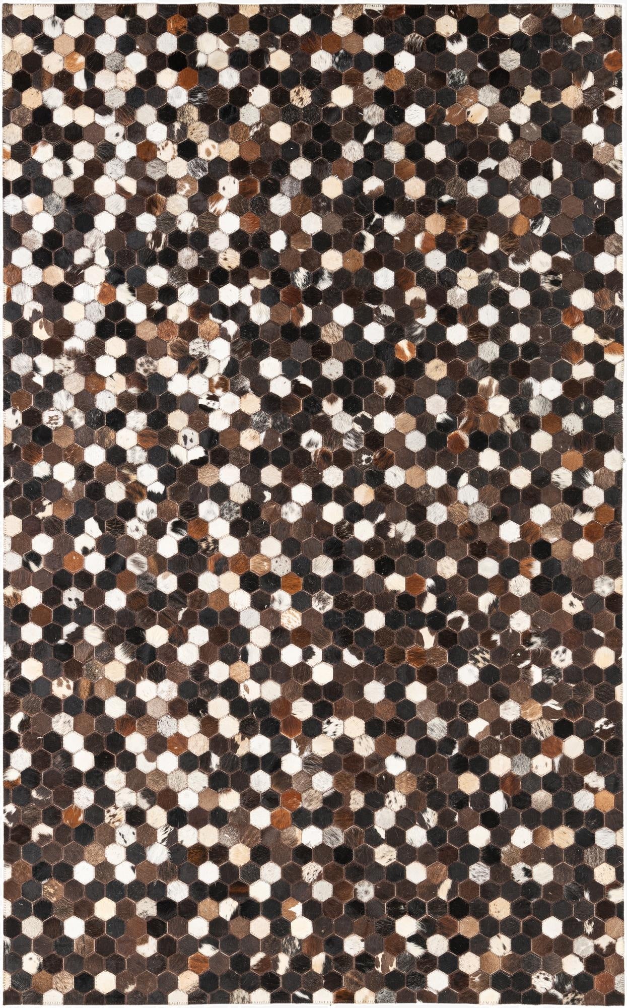  5' x 8' Cowhide Leather Rug
