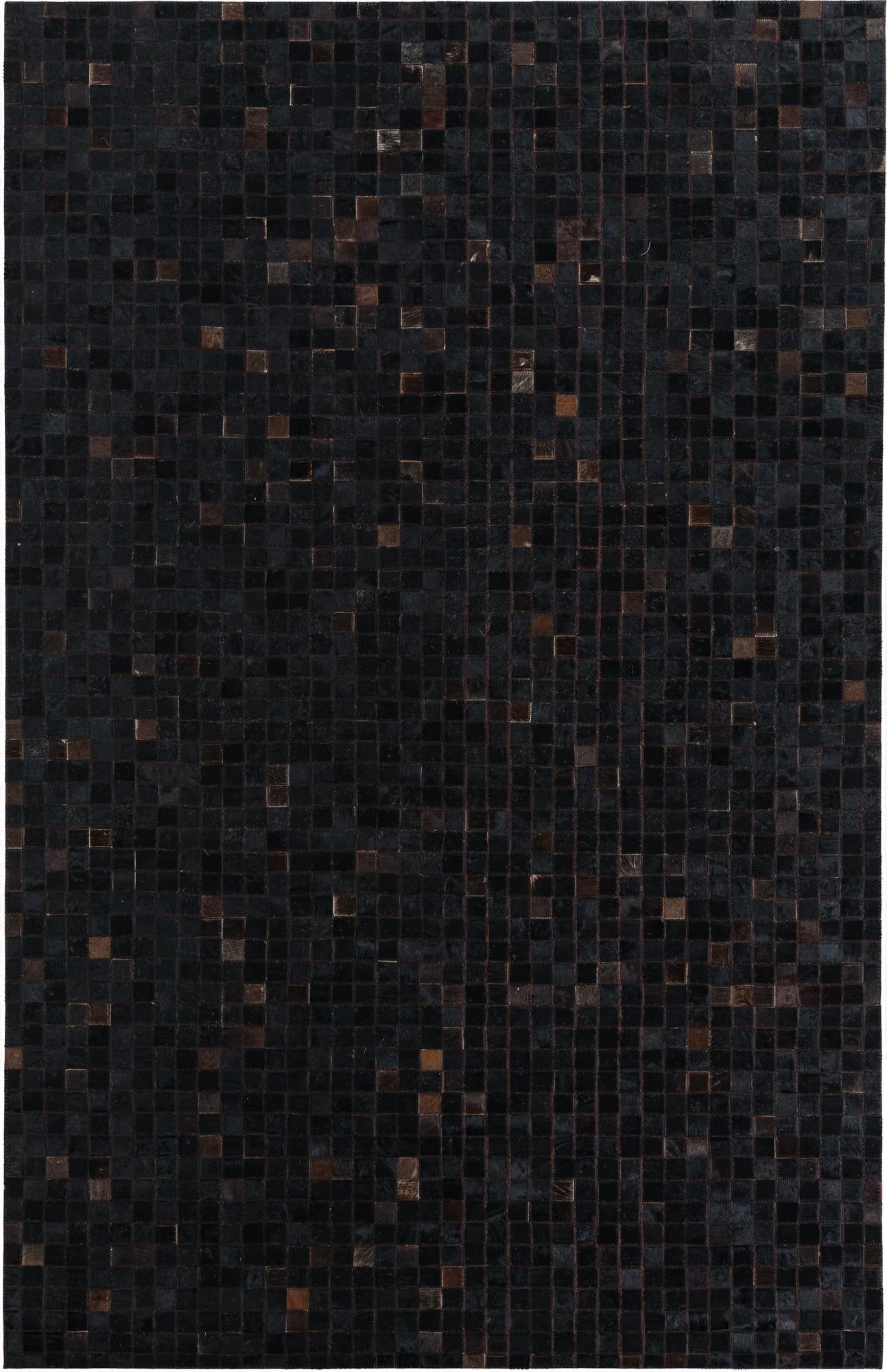  5' x 7' 10 Cowhide Leather Rug