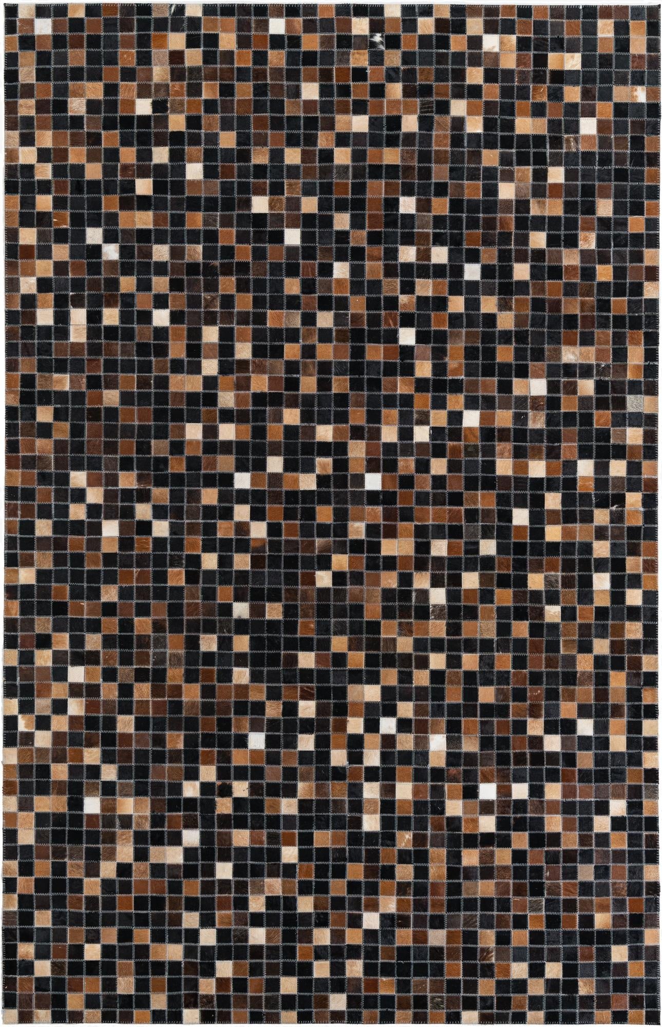  5' 1 x 8' Cowhide Leather Rug