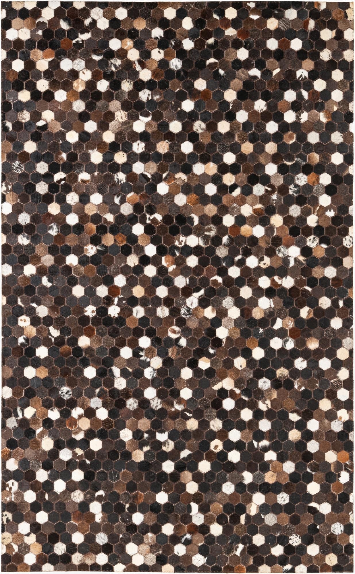  5' x 8' Cowhide Leather Rug