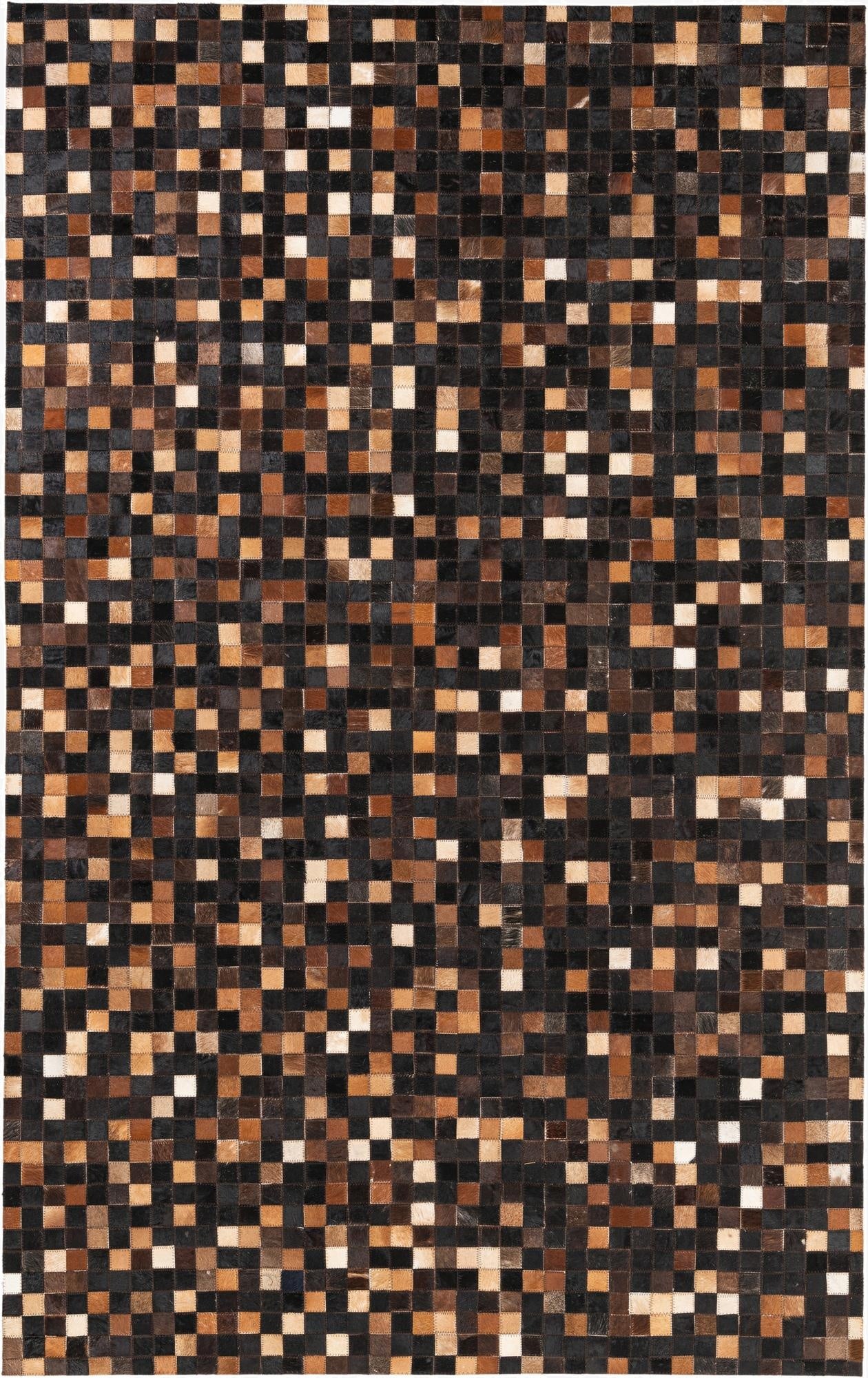  5' x 8' Cowhide Leather Rug