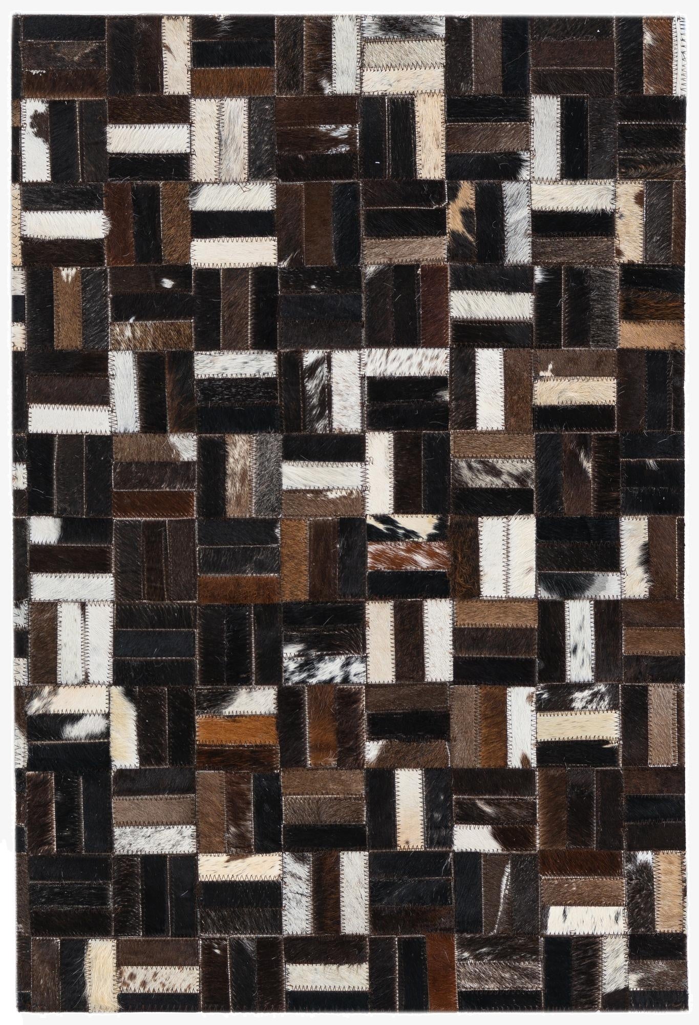  2' x 3' Cowhide Leather Rug