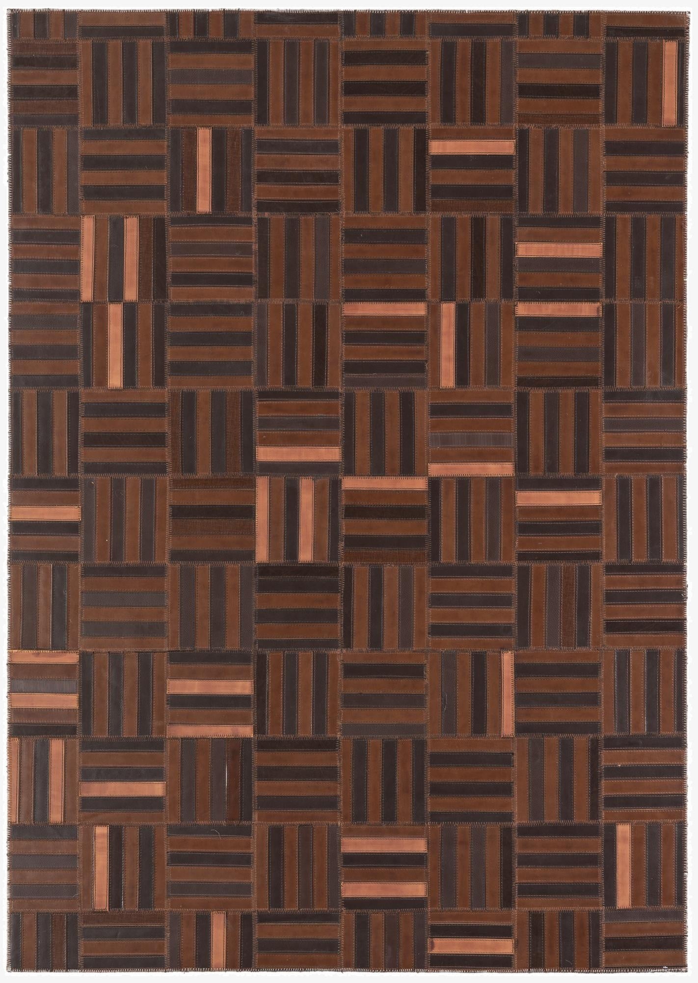  4' x 5' 6 Cowhide Leather Rug