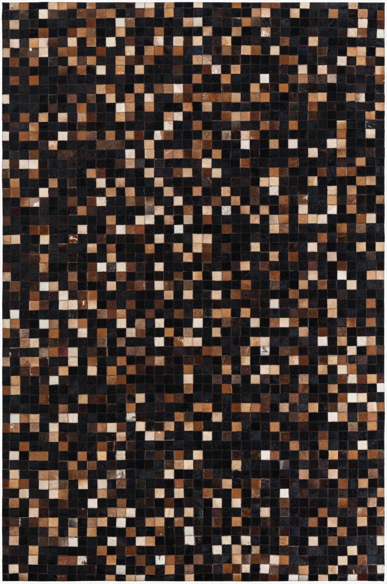  5' x 7' 8 Cowhide Leather Rug